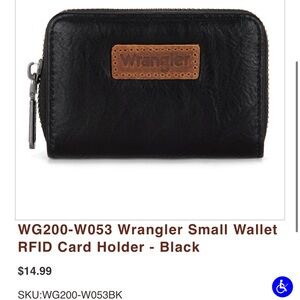 Montana West Wrangler small wallet RFID card holder - Black